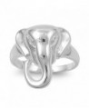Sterling Silver Women's Elephant Fashion Ring Polished 925 Band 19mm Sizes 5-10 - CT11GQ40X21