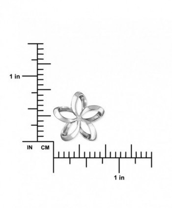 Sterling Silver Plumeria Necklace Extender in Women's Pendants