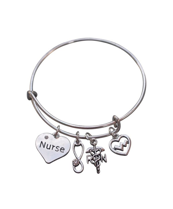 Nurse Jewelry Set- Nurse Bracelet & Nurse Earrings Nurse Bangle- Makes Perfect Nurse Gifts - C012ICSWJ1L