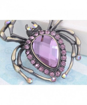 Alilang Amethyst Crystal Rhinestone Acrylic in Women's Brooches & Pins