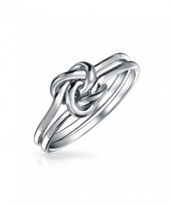 Bling Jewelry Double Band Love Knot Infinity Sterling Silver Ring - CR11UFBDUH1