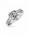 Bling Jewelry Double Band Love Knot Infinity Sterling Silver Ring - CR11UFBDUH1