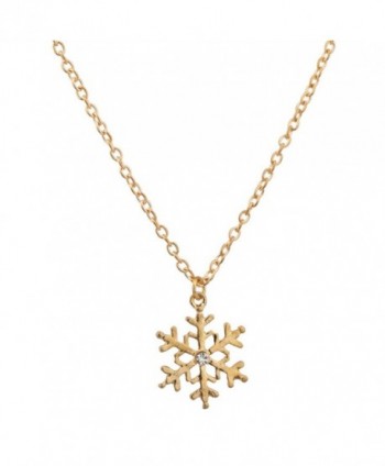 Lux Accessories Snowflake Christmas Necklace