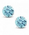 10K White Gold Stud Earrings Set with 6mm 2 cttw Set with Ice Blue Topaz from Swarovski - CP12OHUHG3P