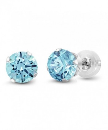 White Gold Earrings Topaz Swarovski