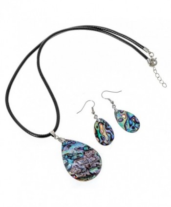 Angel Jewelry Abalone Necklace Earrings in Women's Pendants