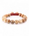 JewelrieShop Adjustable Synthetic Birthstones Bracelets - 10mm Synthetic Picture Jasper - CM11HFWCMS1