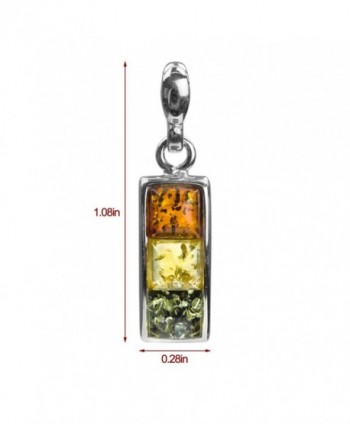 Sterling Silver Multicolor Amber Pendant in Women's Pendants