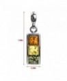 Sterling Silver Multicolor Amber Pendant in Women's Pendants