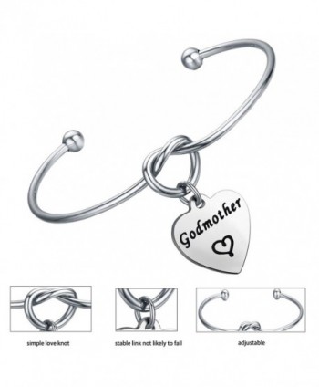 FEELMEM Godmother Bracelet Godmothers Charm Silver in Women's Cuff Bracelets