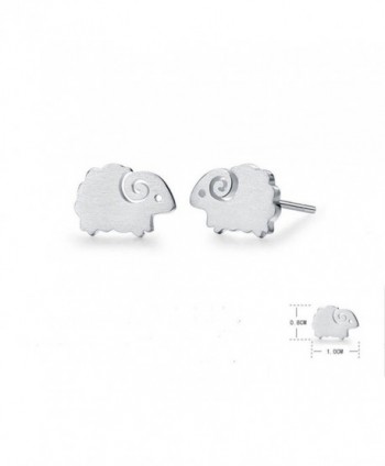 Winwest Sterling Silver Lovely Sheep Stud Earrings - C617YZDYDDC