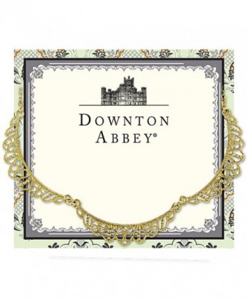 Downton Abbey Gold Tone Filigree Necklace