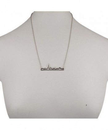 Lux Accessories Skyline Outline Necklace