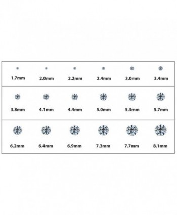 PARIKHS Round Diamond stud Promo Quality in 14K White Gold ((0.04 ctw- I3 clarity) - CQ119QVJSR7