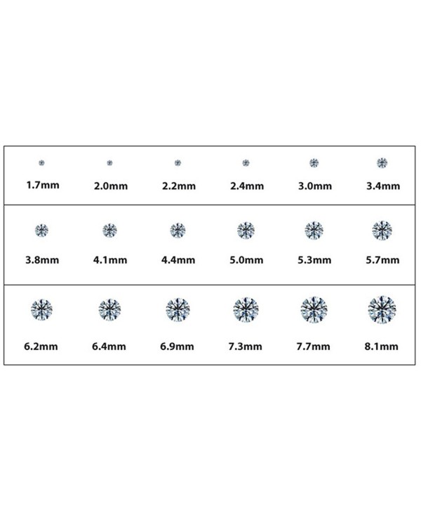 PARIKHS Round Diamond stud Promo Quality in 14K White Gold ((0.04 ctw- I3 clarity) - CQ119QVJSR7