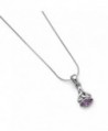 Sterling Triquetra Amethyst Gemstone Necklace