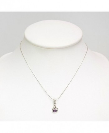 Sterling Triquetra Amethyst Gemstone Necklace in Women's Pendants