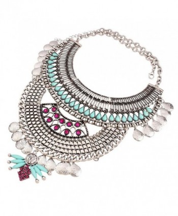 Antique Chunky Statement Crystal Necklace in Women's Pendants