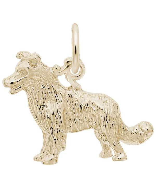 Border Collie Dog Charm- Charms for Bracelets and Necklaces - CK186URY90M