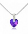 Purple Swarovski Elements Necklace Earrings