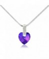 Purple Swarovski Elements Necklace Earrings in Women's Jewelry Sets