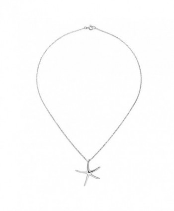 Playful Starfish Sterling Silver Necklace in Women's Pendants