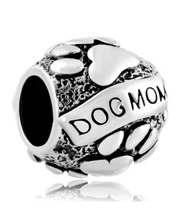 JewelryHouse Dog Mom Foot Print Puppy Dog Charms For Bracelets - CB188KQGIXC