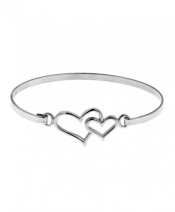 Double Heart One Love .925 Sterling Silver Link Bracelet - CC127T9AQMR