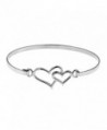 Double Heart One Love .925 Sterling Silver Link Bracelet - CC127T9AQMR