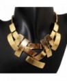 Collar Metallic Strips Choker Necklace