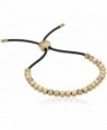 Fossil Womens Vintage Iconic Gold Bead and Crystal Accent Adjustable Bracelet - Gold tone - C71860SN06G