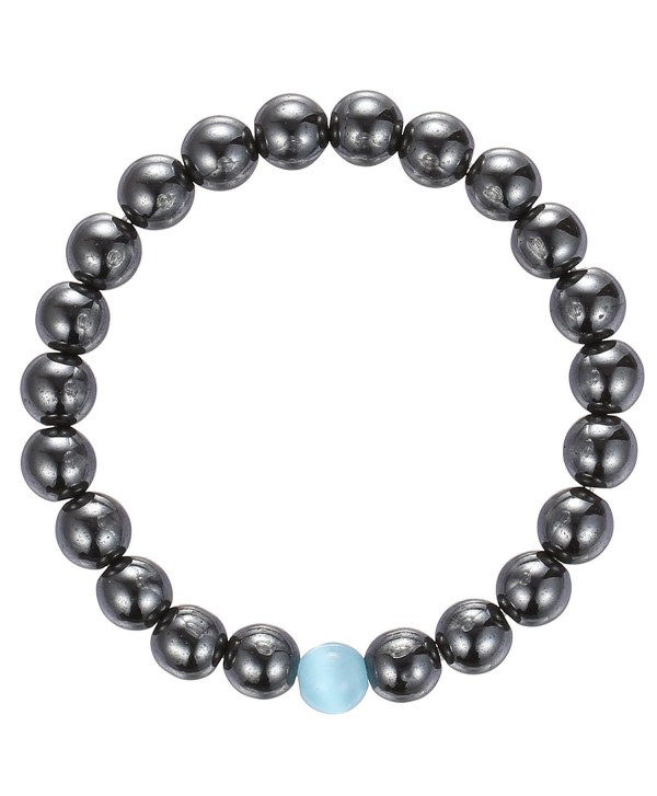 Gemstone BRCbeads Synthetic Gemstones Birthstone - Grey Hematite + Cat Eye - C312NBXLPFA