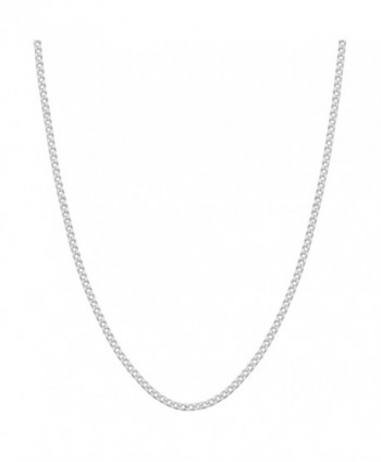 Sterling Silver 0.9mm Baby Curb Chain (16- 18- 20- 22- 24 or 30 inch) - CZ1162A9UJP