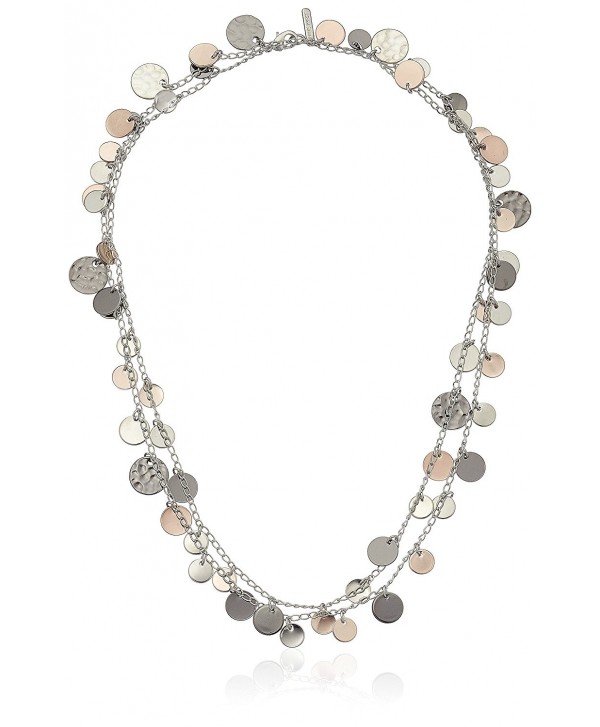 Nine West "Classics" Tri Tone Strand Necklace- 21" - CT11EOQV2TL