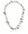 Nine West "Classics" Tri Tone Strand Necklace- 21" - CT11EOQV2TL