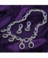 EVER FAITH Silver Tone Zirconia Necklace in Women's Jewelry Sets