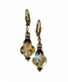 HisJewelsCreations Golden Shadow Baroque Vintage Inspired Earrings with Crystal from Swarovski - CX183GTRU68