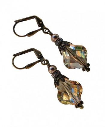 HisJewelsCreations Baroque Inspired Earrings Swarovski in Women's Drop & Dangle Earrings
