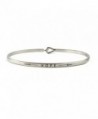 Hope Inspirational Hook Bangle Bracelet - Rhodium - CC185GU9T2G