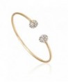 Yellow Plated Bangle Bracelet Crystal