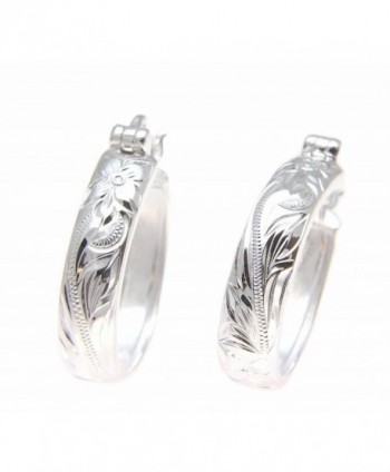Sterling silver Hawaiian plumeria earrings