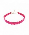 MYS Collection Women's Floral Pattern Choker - Hot Pink - CG12MEVACBZ