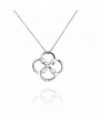 Bling Jewelry Celtic Open Clover Pendant Sterling Silver Necklace 18 Inches - CY113TLN4YD