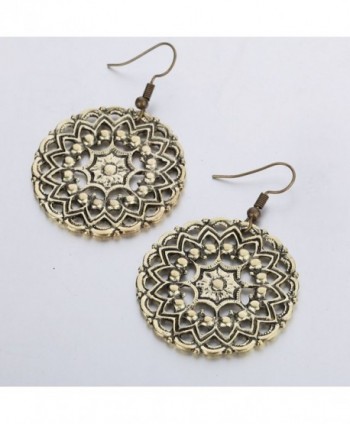 Yazilind Bohemian Vintage Craved Earrings in Women's Drop & Dangle Earrings