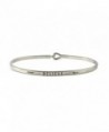 Believe Inspirational Hook Bangle Bracelet - Rhodium - C3185GXZU8O