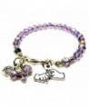 Friendship In Sign Language Splash of Color Bracelet in Lavender Purple - CN12J6CV60H