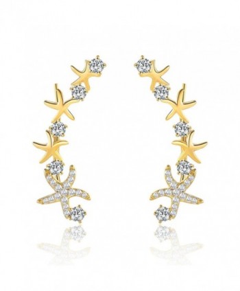 Mevecco Crawler Climber Earrings Jewelry Star3 GD - Star3 Gold - CC186L38RLN