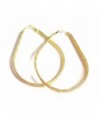 Large Hoop Earrings Teardrop Hoop Earrings Silver or Gold Tone 3 inch wide - CR12IPY151R