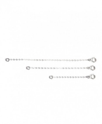 Sterling Silver Necklace Bracelet Extender Chain 3pc Set - 2"- 3"- 4"- by Wild Moonstone - CI186GOOA87