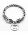 Antique Silver Tone Braid Inspiration Bracelet- I Love You More- Handmade in USA- SB11 - C8186TW2I8Z